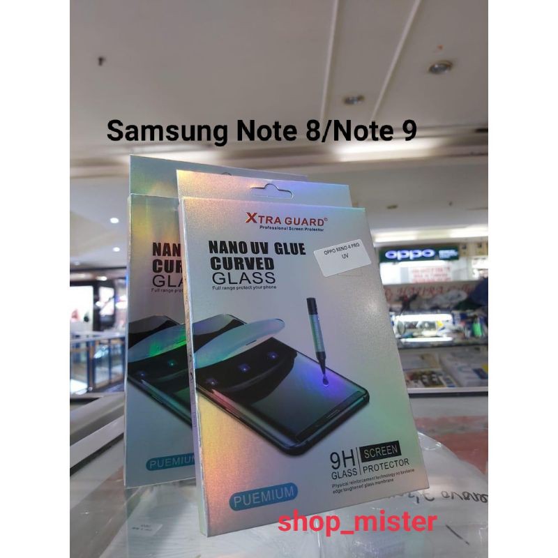 Tempered Glass UV Liquid Samsung Note 8/Note 9 Tempered Glass Full Layar Samsung Note 8/Note 9