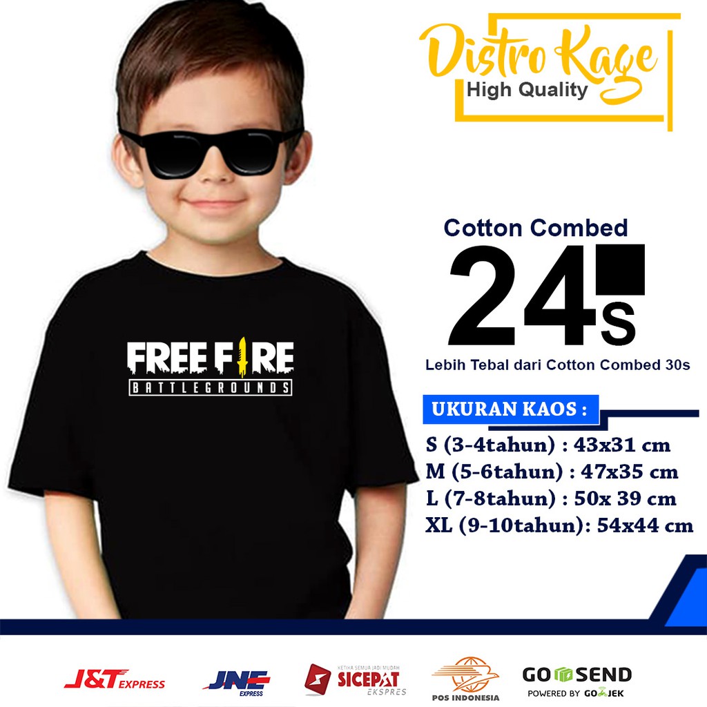 BAJU KAOS ANAK LAKI LAKI PEREMPUAN TANGGUNG KATA KATA TULISAN GAME HITS KEREN SIMPLE LUCU FREE FIRE Shopee Indonesia