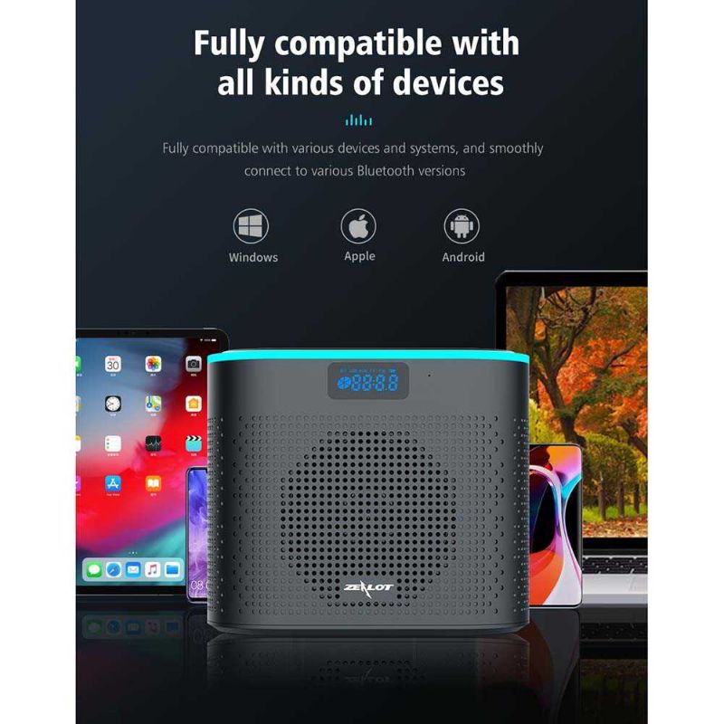 Zealot Z1 Portable Bluetooth Speaker Touchscreen