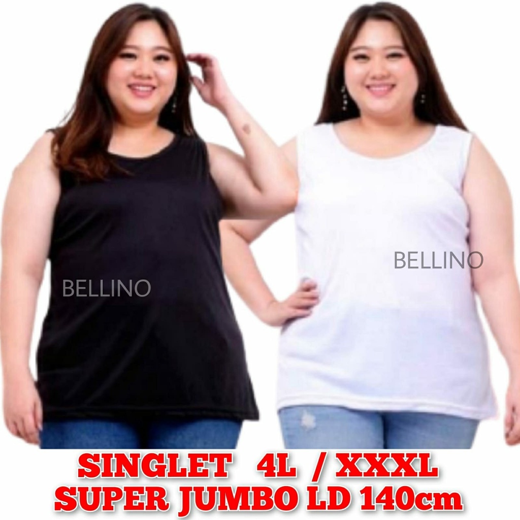 Singlet Wanita Super Jumbo 4L Tanktop wanita  Big Size LD 140cm Tanktop Cewek XXXL  Kaos Singlet Perempuan Extra Large