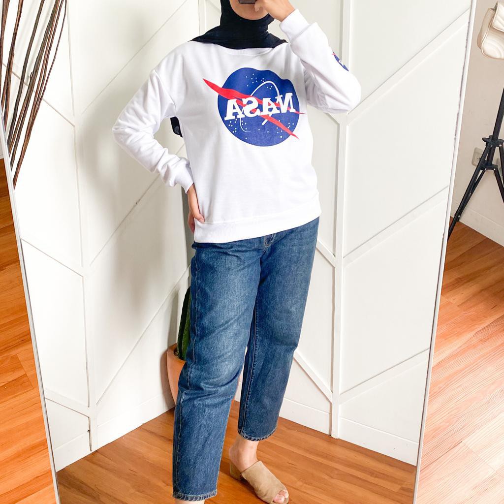 NASA SWEATER KOREA WANITA MURAH BABYTERRY