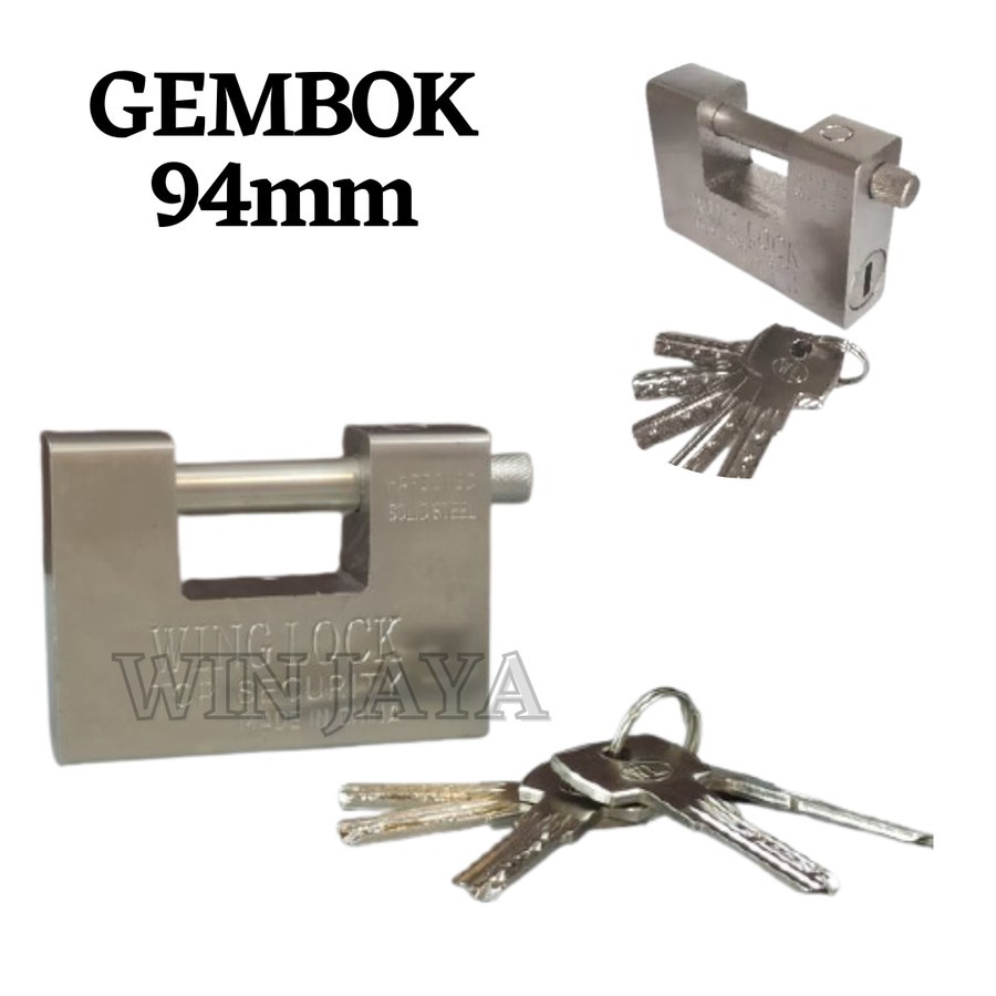 GEMBOK PAGAR WING LOCK 94 MM GEMBOK PANSER KOTAK ANTI MALING