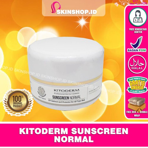 Kitoderm Sunscreen Normal Cream 10gr Original / Krim Tabir Surya Kulit Normal BPOM Aman