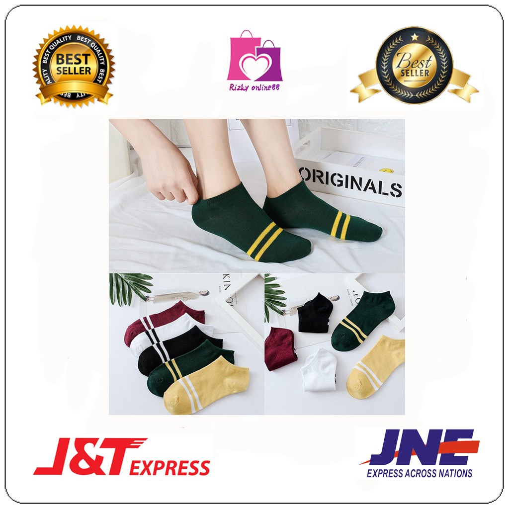 Rizkyonline88 kaus kaki semata kaki motif 2 garis KK07