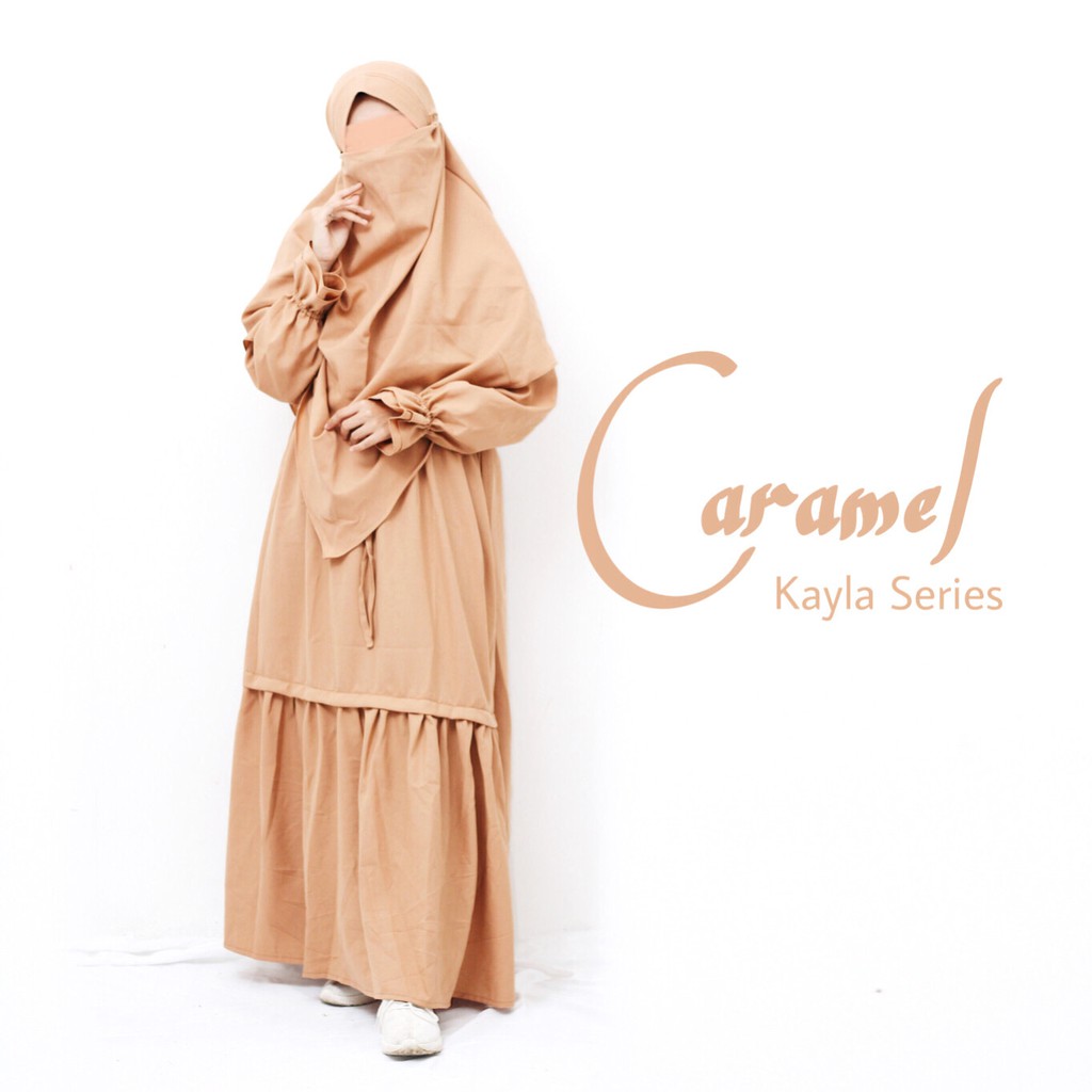 Set Gamis + Khimar | Kayla Series - Caramel
