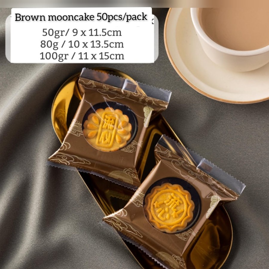 PLASTIK SEALER MOONCAKE PIA KUE BULAN 50/80/100 BROWN MOONCAKE PMC-32