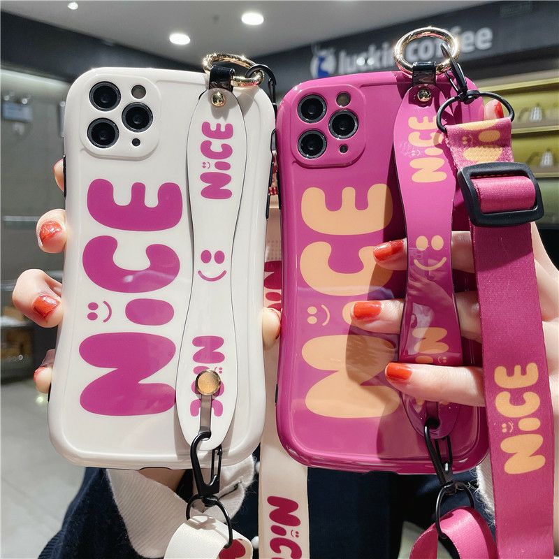 Case IPHONE 13 Pro Casing+Tali Cantik Cute Mewah Unik