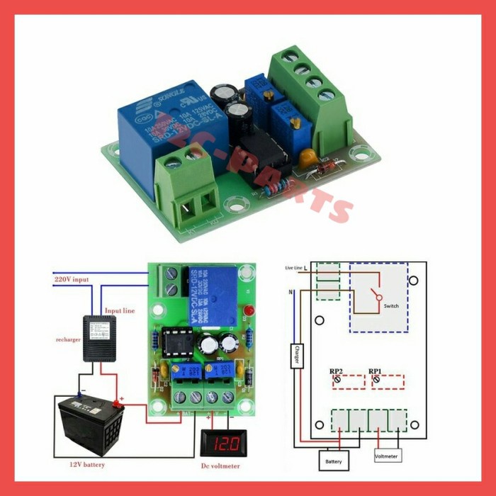 XH-M601 Battery Charger Control Automatic Module 12V Auto Cut Off