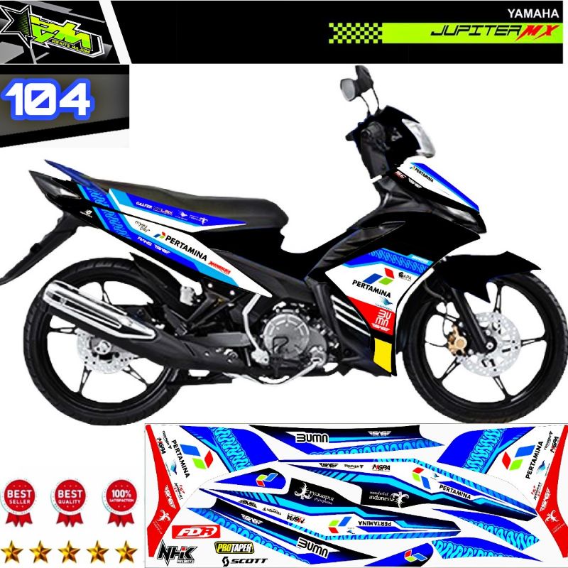 Decal Sticker Striping Variasi Jupiter Mx 135 New 2011-2016 - Jupiter Mx 135 New 5Speed - Jupiter Mx