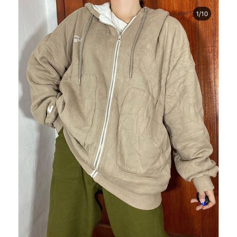 SWEATER WV PROJECT BROWN ZIPPER (22)