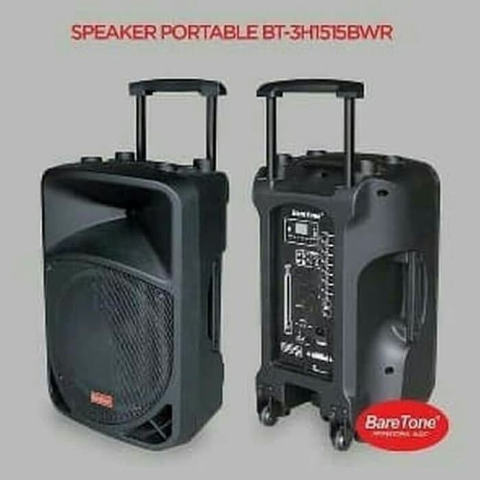 Speaker Portable BareTone BT-3H1515BWR  Baretone BT 15BWR BareTone 15 BWR Original