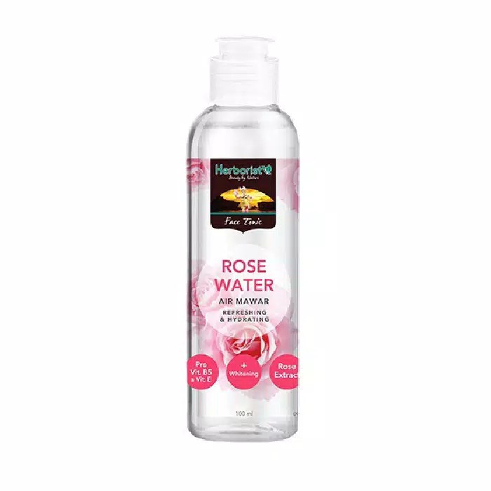 (BPOM) HERBORIST ROSE WATER 100ML | FREE GIFT