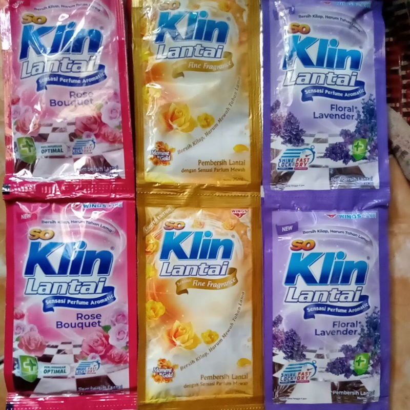 Soklin Lantai Kemasan Renceng 6*25ml
