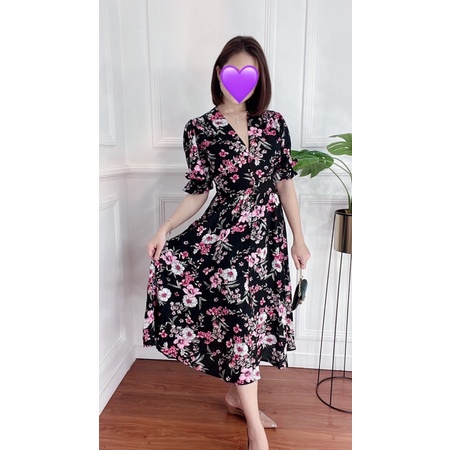 MAXI DRESS RAYON PREMIUM PAKAIAN WANITA BAJU KOREA DRESS KANCING FULL HIDUP