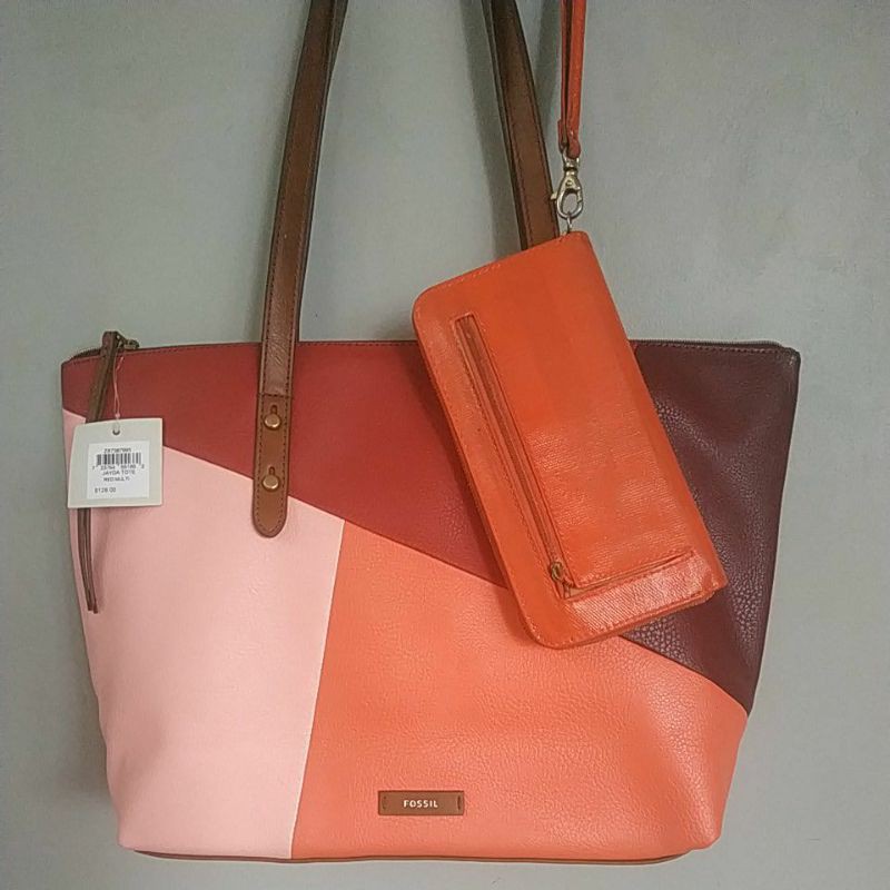 Tas Fossil Tote gratisss dompet Fossil Ori Preloved