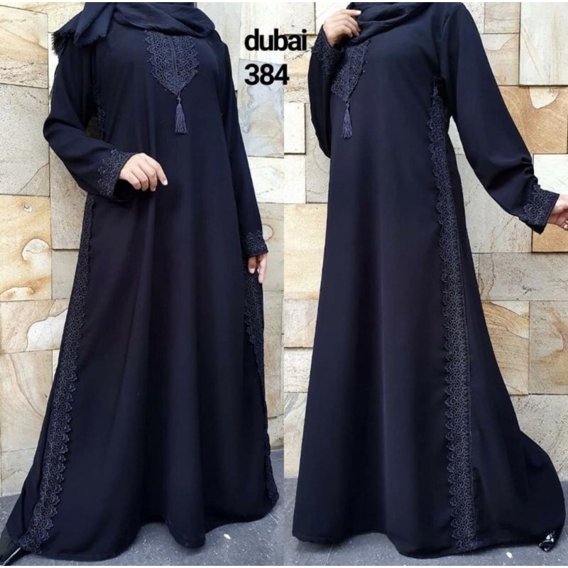 GAMIS ABAYA SYAR’I DUBAI 384 ELEGAN CANTIK COD