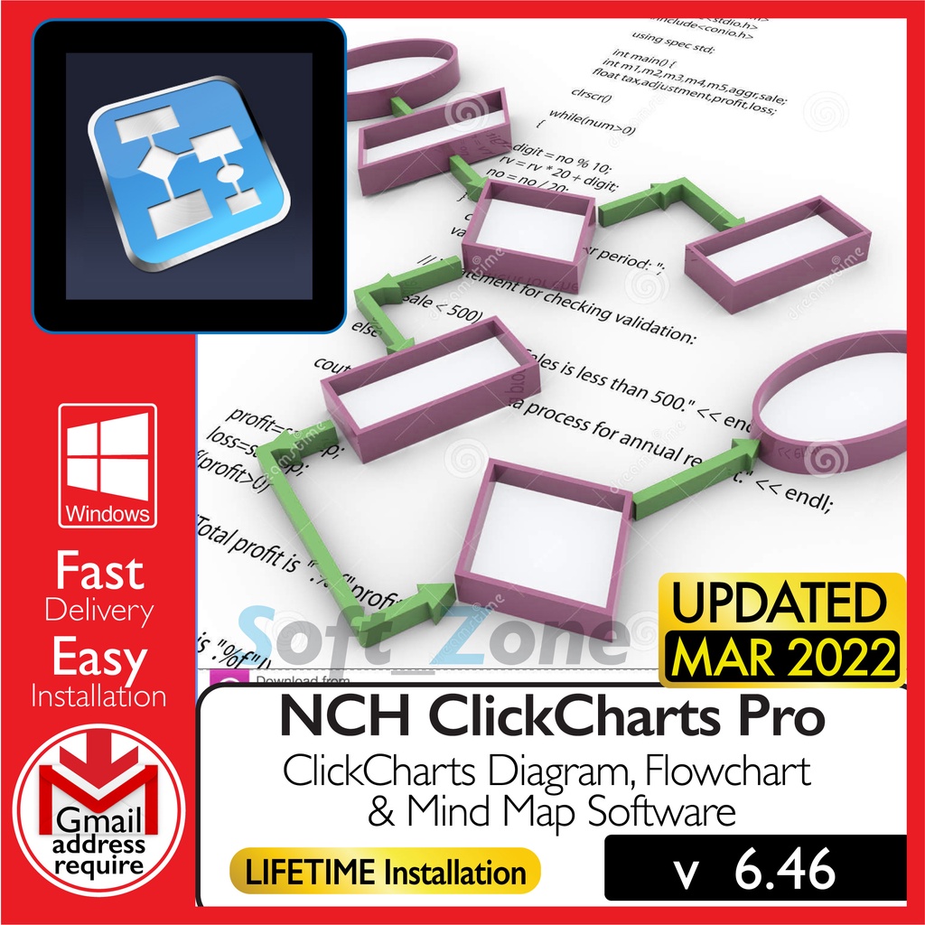 

NCH ClckChrts Pr 6.46 - ClckChrts Dgrm, Flwchrt & Mnd Mp Sftwr [WINDOWS x64] - Dgtl Dwnld