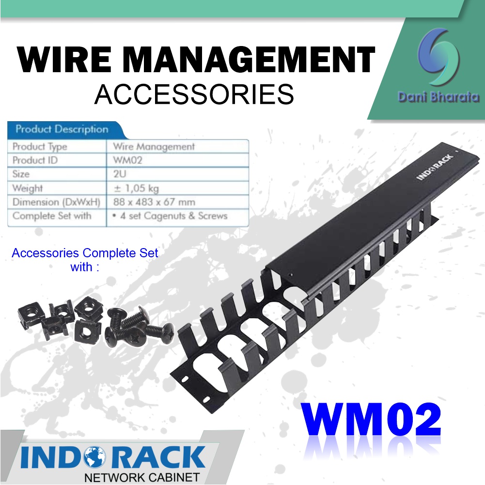 Indorack Wire Management Panel 2U