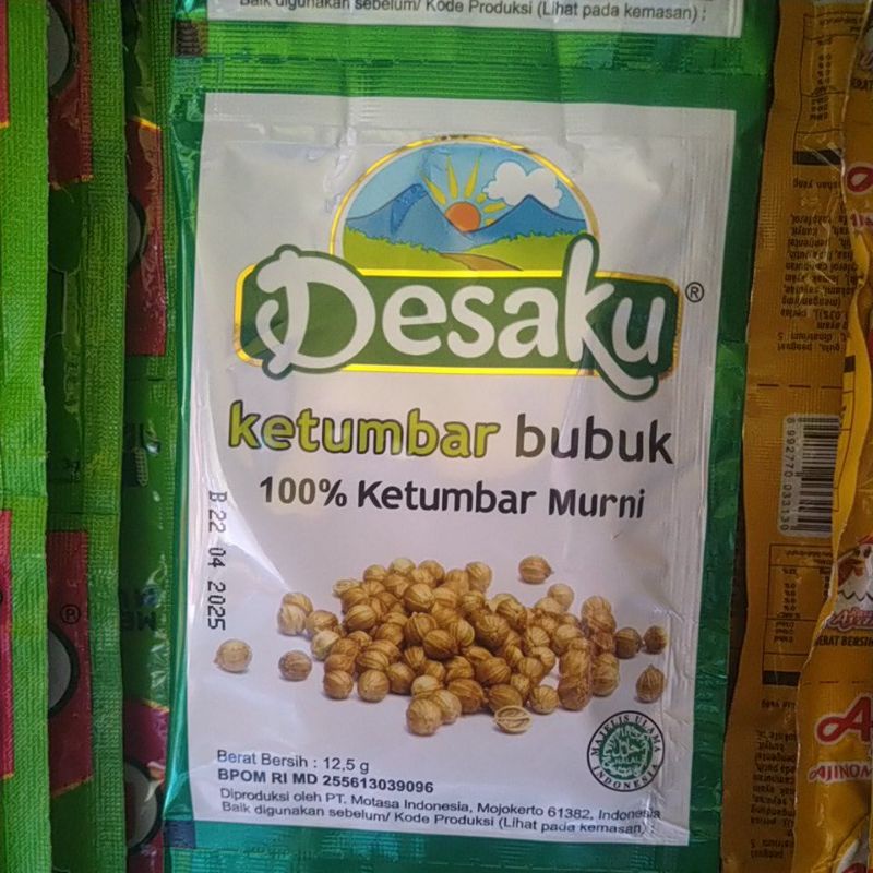 

Ketumbar bubuk Desaku 12,5gr sachet ( 1 renceng 12 sachet )