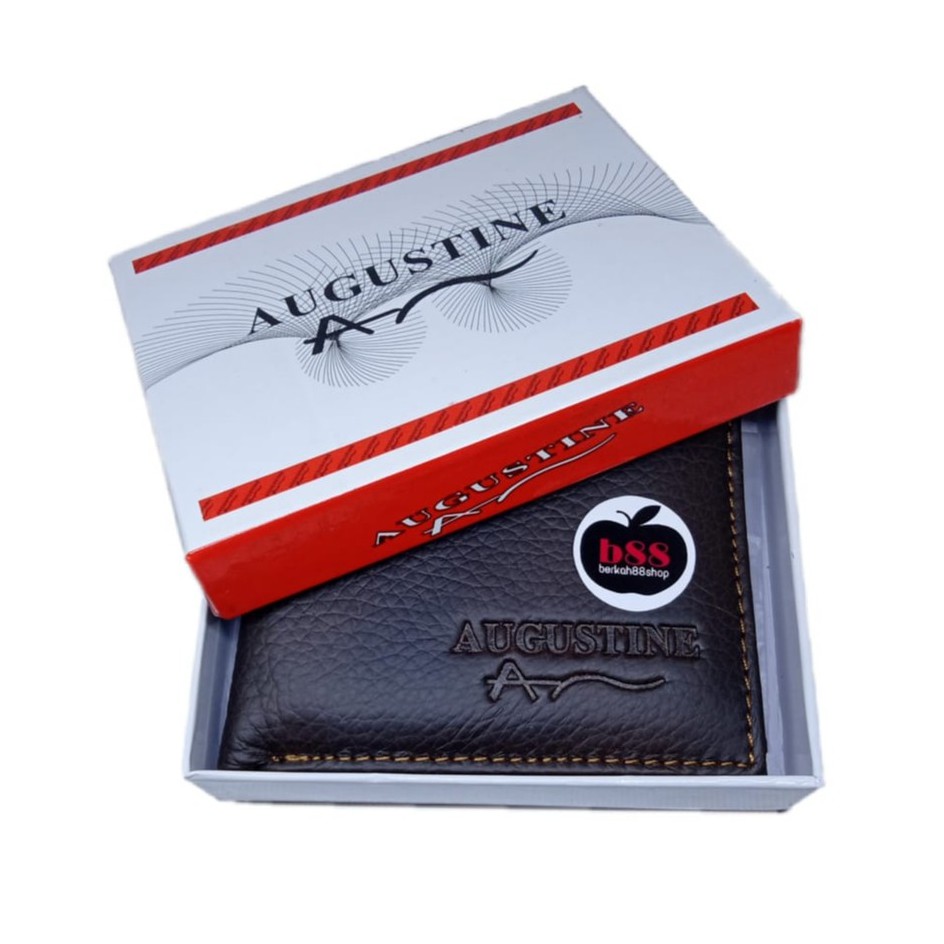 DOMPET PRIA / DOMPET KULIT ASLI / AUGUSTINE 8007 POLOS / DOMPETKULIT LIPAT MURAH