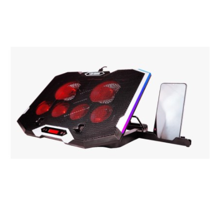 Cooling pad laptop gaming nyk 6 fan rgb adjustable with stand hp rgb kingfisher x5 - Coolingpad cooler pad x-5