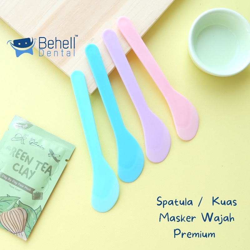 SPATULA MASKER WAJAH MUKA SILIKON SILICON 800 // Sendok Facial Mask Kuas Stick Plastik