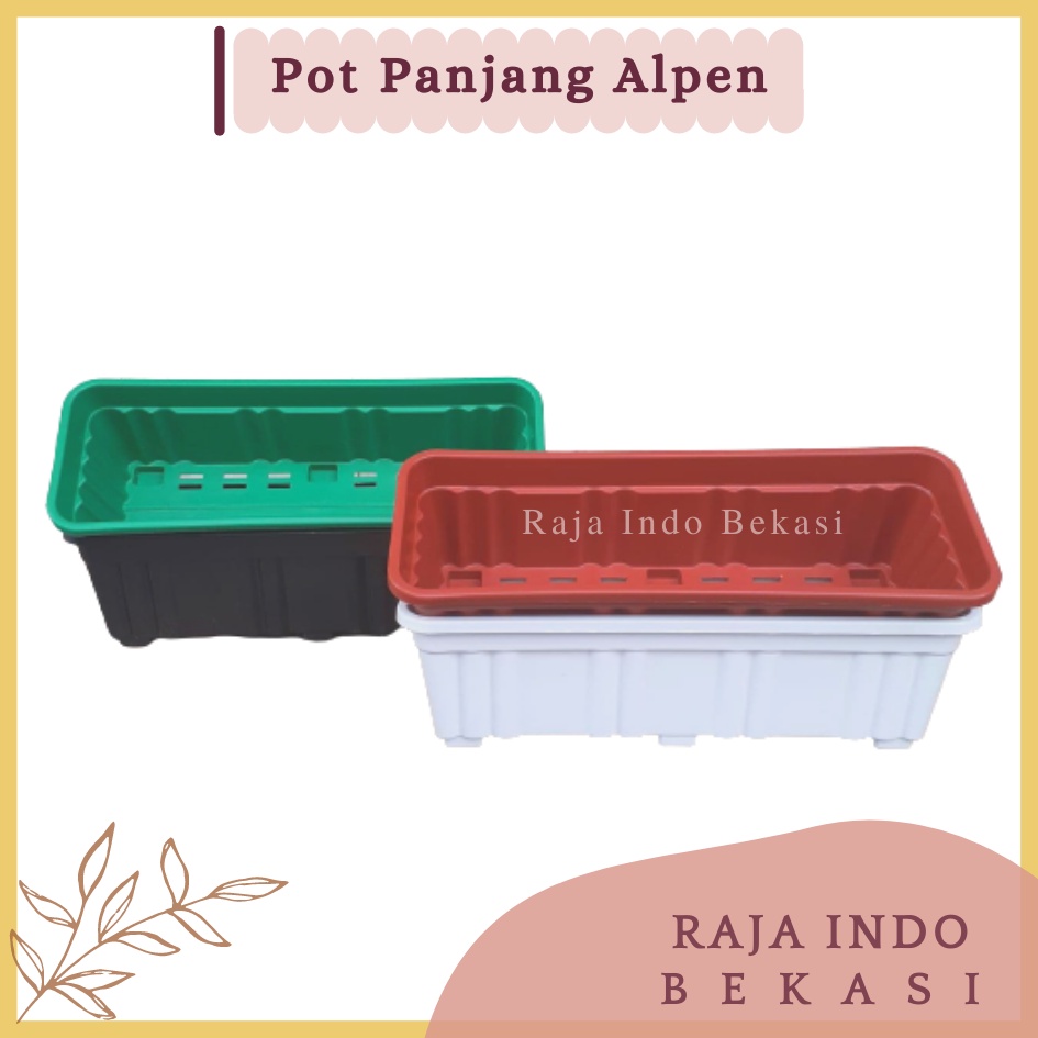 Pot Panjang Alpen 50 Hijau Putih Hitam Coklat Merah Bata Pot Bunga Segi Panjang 50cm 70cm Pot Panjang Hw Highway High Way 55 Pot Panjang Plastik Putih Murah Gantung - Pot Panjang 50