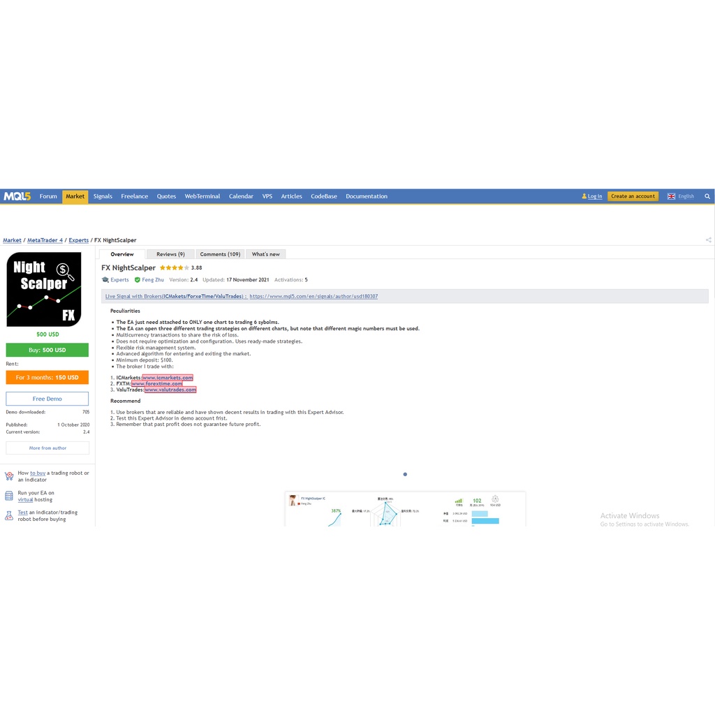 FX NightScalper EA MT4