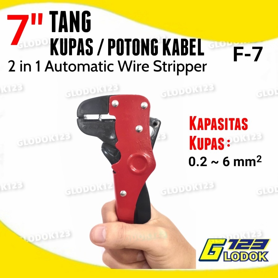 Tang Kupas Potong Kabel Model F 2 in 1 Automatic Wire Stripper