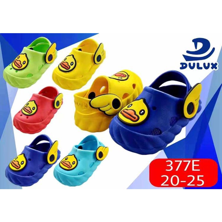 DX-377E Sandal Baim Anak Laki Laki Karakter Bebek / Sandal Karet Anak Cowok Merek Dulux Size 20-25