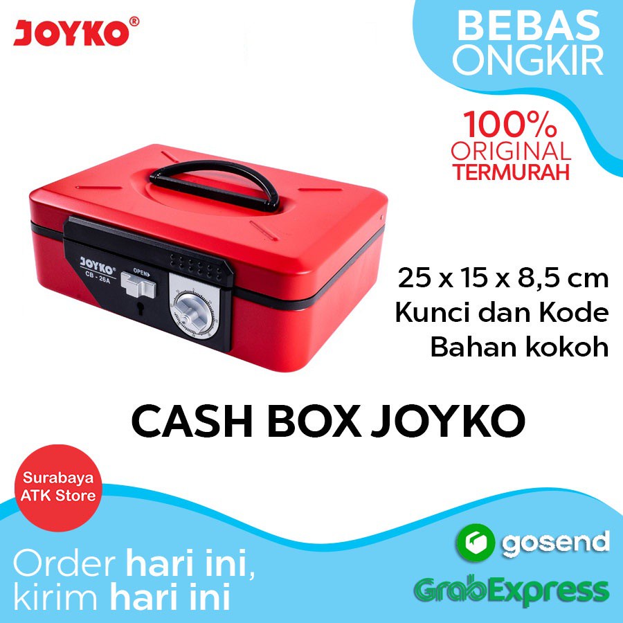 Cash Box Joyko Cb-26a Kotak Uang Kas Brankas Mini Kasir Safe Deposit