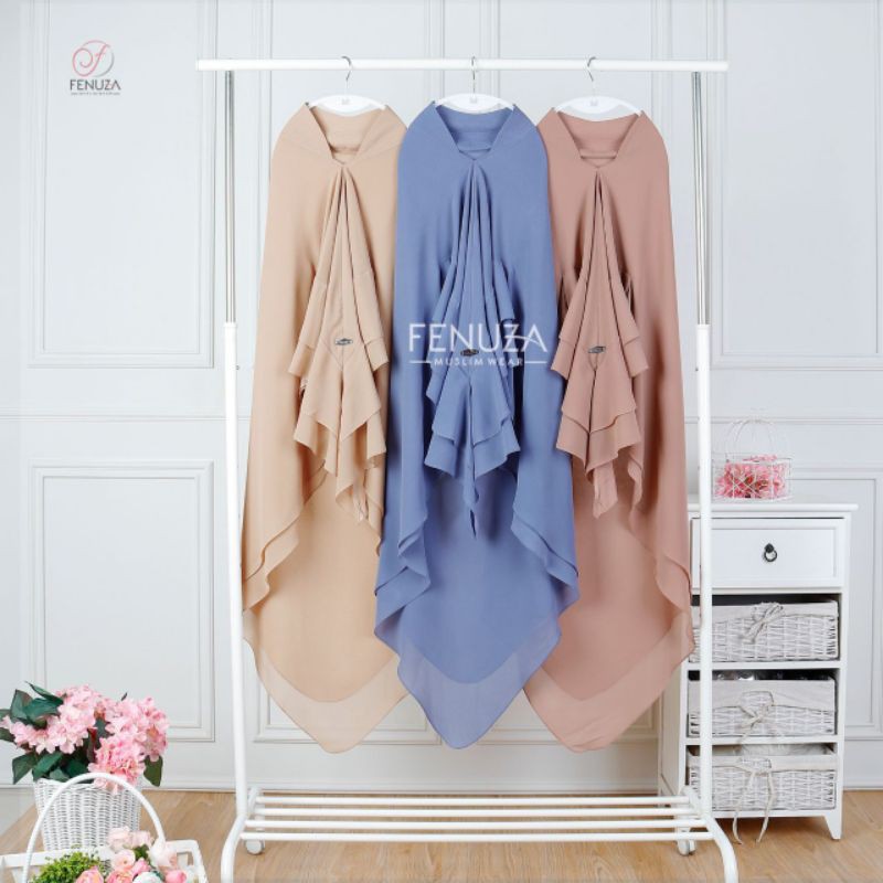 KHIMAR DELLUNA BY FENUZA MUSLIM WEAR KHIMAR PRADA FENUZA KERUDUNG SOFT PAD GAMIS FENUZAMUSLIMWEAR