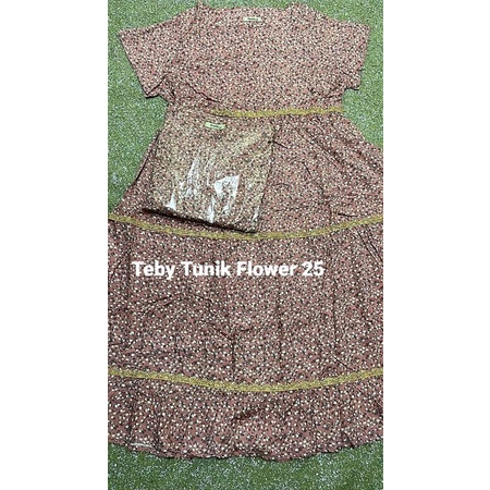 Daster arab Teby Tunik Flower-Salem-25-kode 25