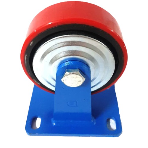 Roda Caster / Troly / Troli PU 4 Inch Super Heavy Duty Mati ( Maju Mundur ) DERSHENG