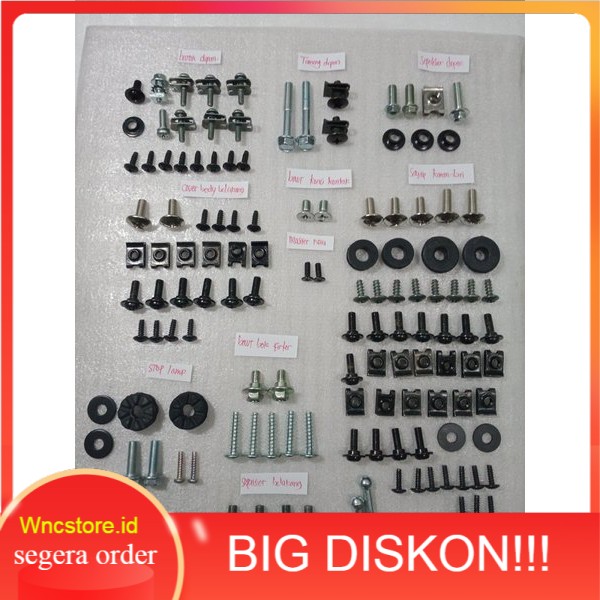 baut lengkap full body motor supra x125 ORI