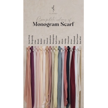 PRELOVED  wearing klamby Classic Monogram Scarf Cream