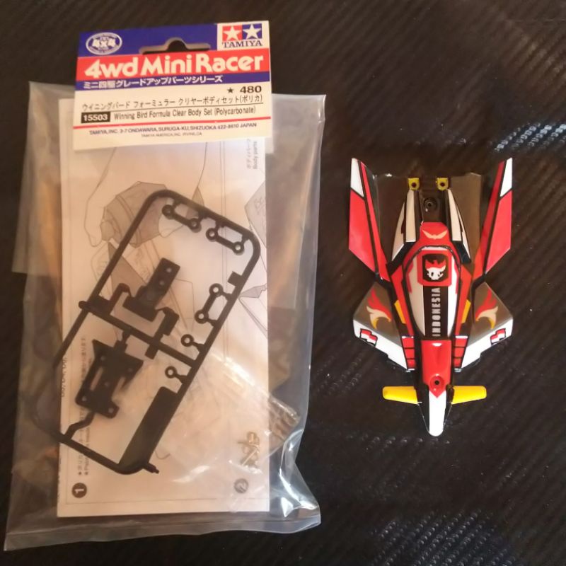 Tamiya Body Poly Winning Bird Garuda Ori Carbon SD Side Damper Custom Paint Vip Winningbird Original