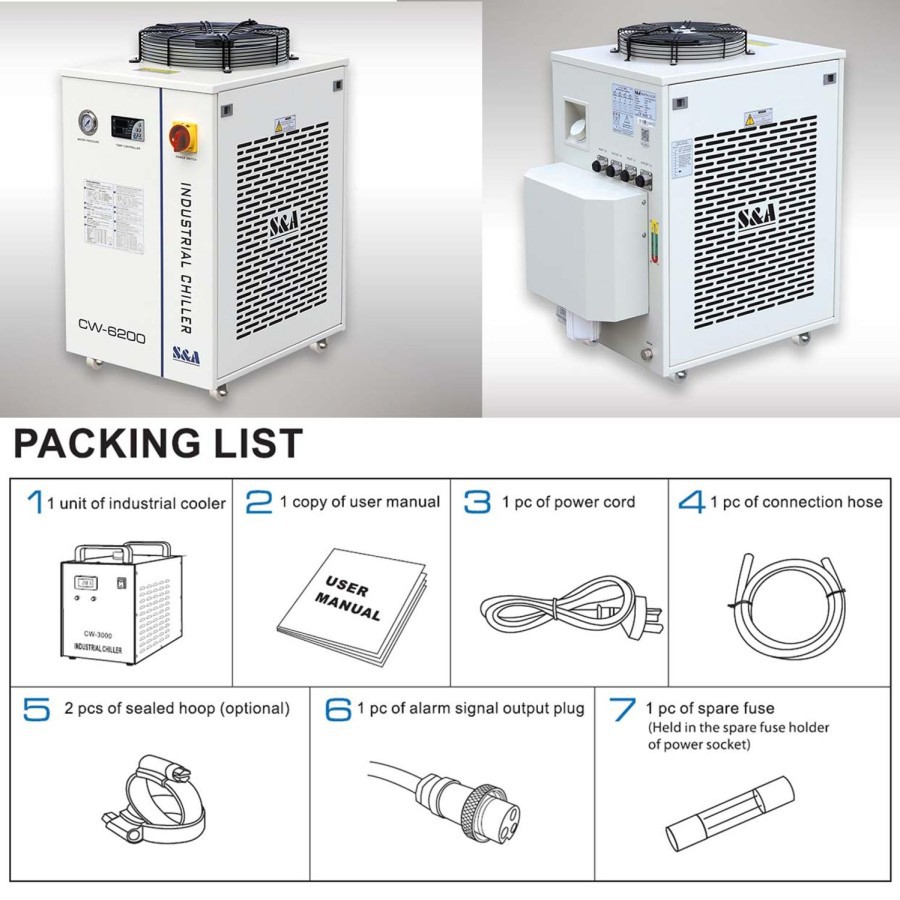 Original S&amp;A Teyu Industrial Chiller CW6202 Dual Head Mesin Laser CO2