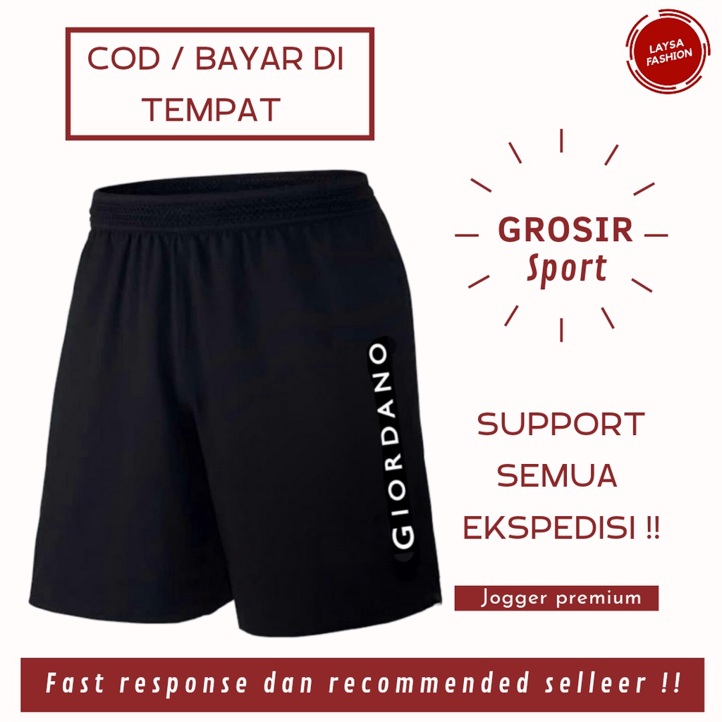 COD Celana Kolor DryFit Logo Giordano Polos HItam Boxer Hitam Polos Celana Pendek Olahraga Pria Wanita Boxer Pria Wanita Grosir Olahragaan Bandung Training Pria Wanita Murah Bandung Celana Kolor Boxer Pendek Olahraga Dewasa Wanita Pria Bahan Dryfit Milano