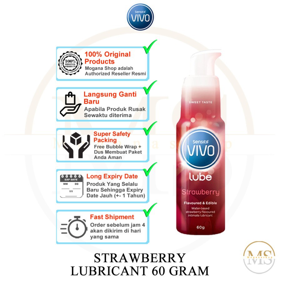 Sensitif Vivo Strawberry Lube 60gr