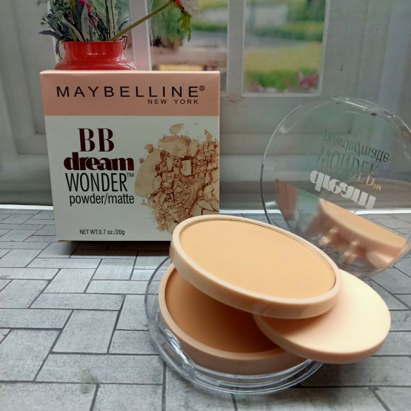 BEDAK MAYBELLINE DREAM WONDER KEMASAN COKLAT 2IN1