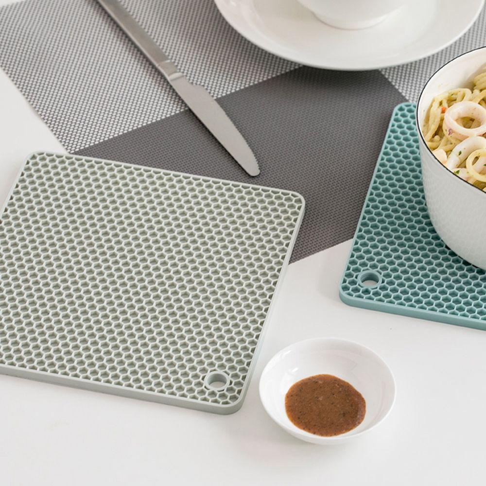 【 ELEGANT 】 Trivet Mat Isolasi Serbaguna Mudah Cuci Dan Kering Waterproof Coaster Round Mat Alas Sub-dish Matras Honeycomb