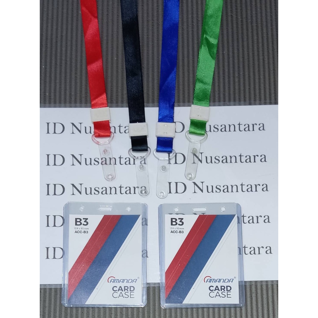 

Paket Tali 2 CM Kait Karet + ID Card Case B3