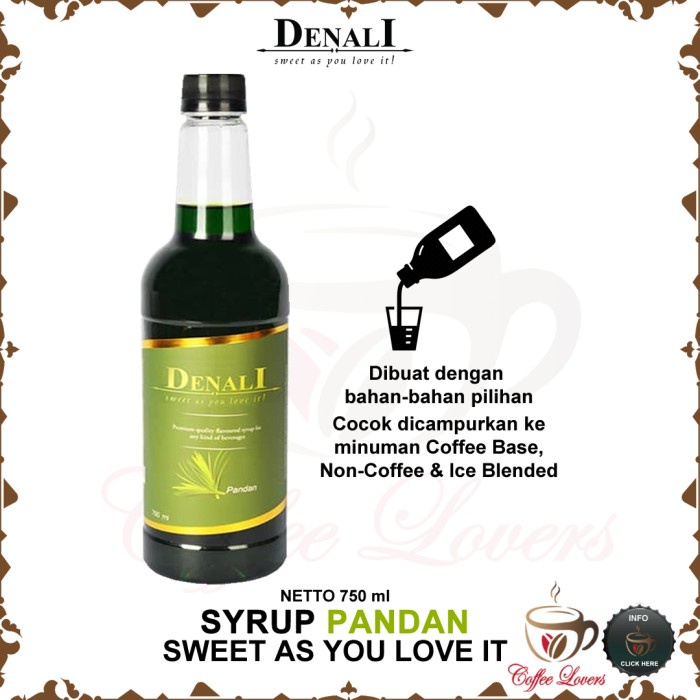 

DENALI SYRUP SIRUP DENALI UK RASA PANDAN BEST SELLER