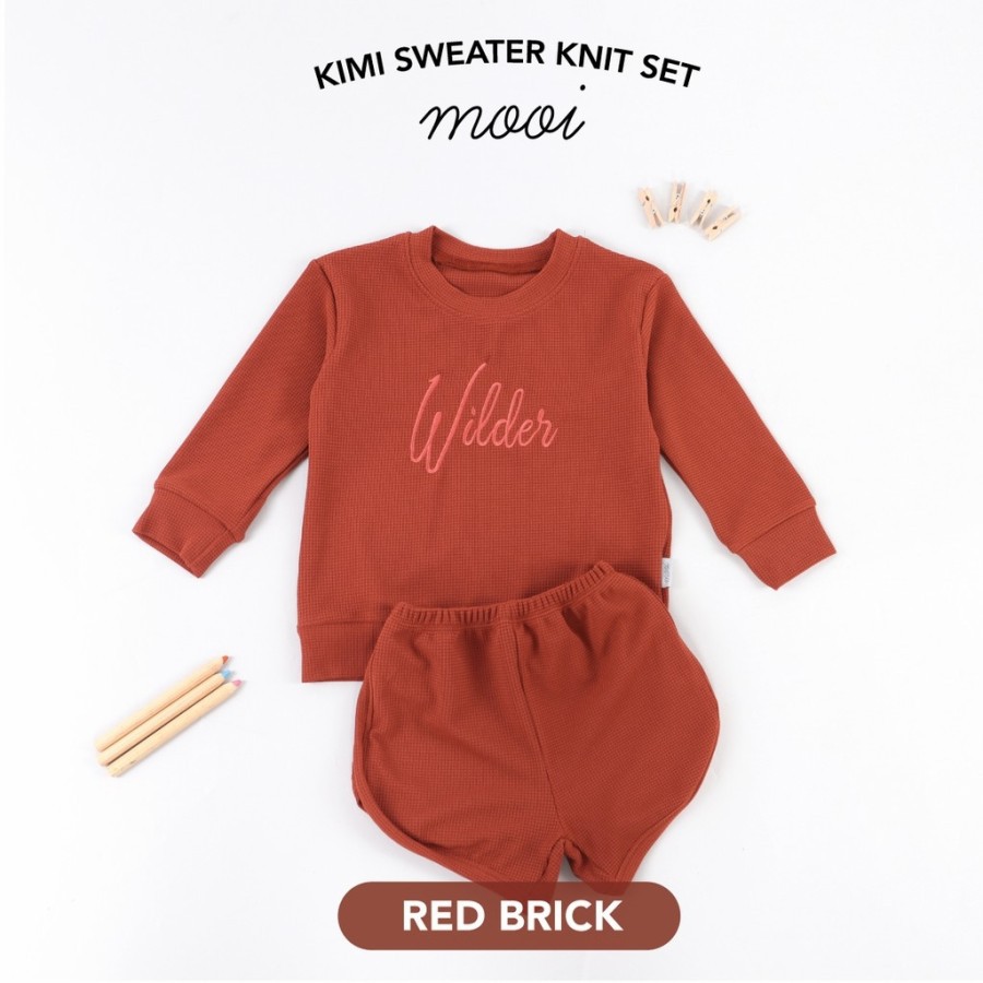 Mooi KIMI SWEATER KNIT RETRO SET Setelan Anak / Stelan Anak Perempuan Bahan Premium