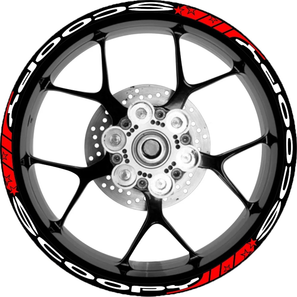 STIKER VELG SCOOPY MERAH BINTANG