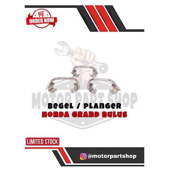 Behel Begel Grand Bulus / Planger Jok Belakang Honda Astrea Grand Bulus 91 92 Model Ori Tebal Crom