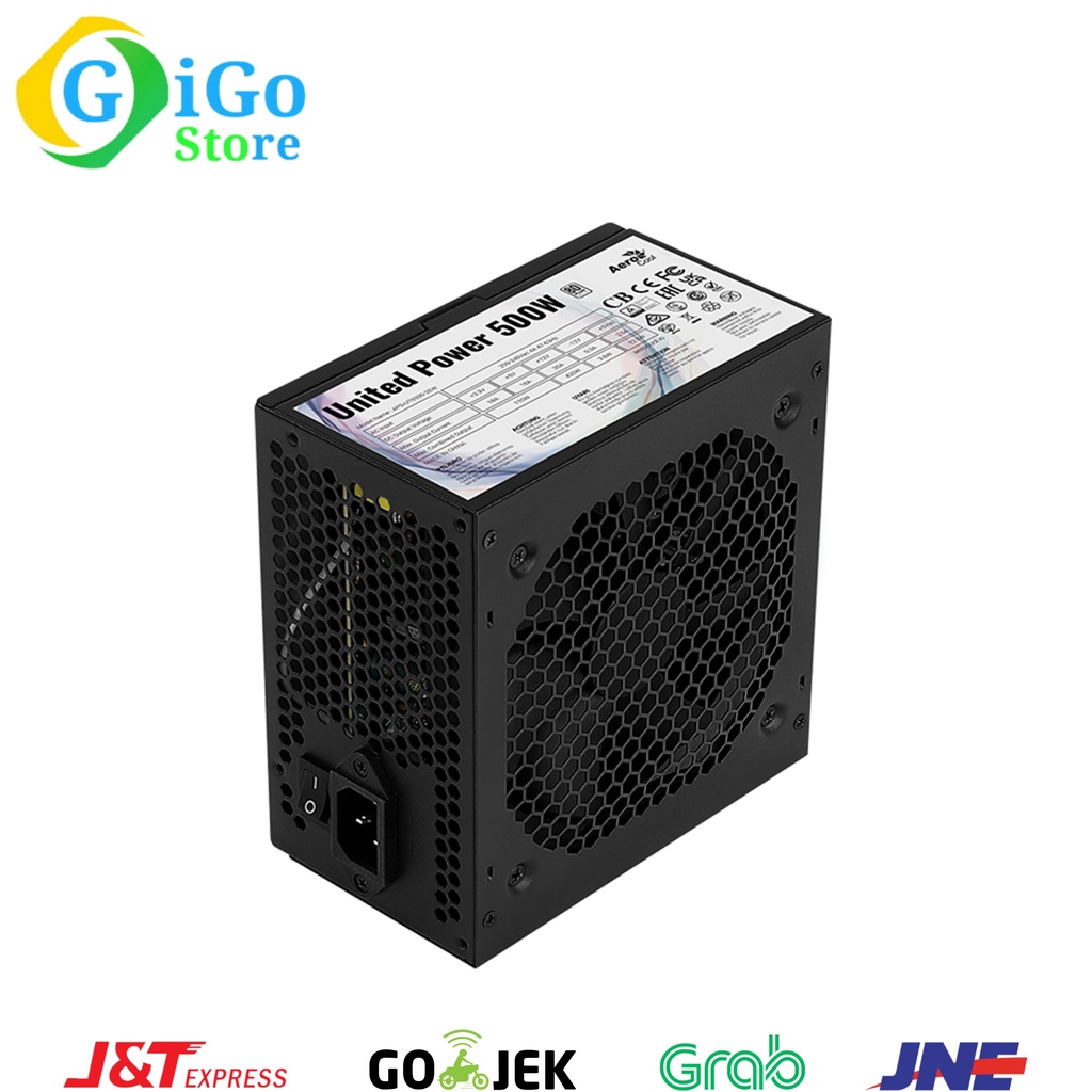 Power Supply Aerocool United Power 500W 80+ For Komputer PC