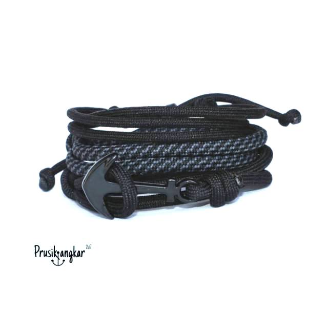 Gelang Prusik Jangkar Paketan / Gelang Tali Prusik Jangkar / Gelang Paracord / Stacked Bracelet
