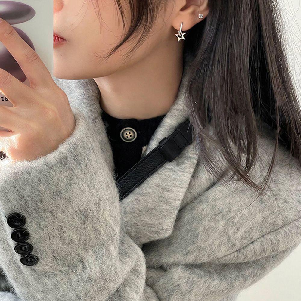 Mxbeauty Wanita Anting Hoop Elegan Geometris Hiphop Bintang Berongga Keluar Pendent Stud Earrings